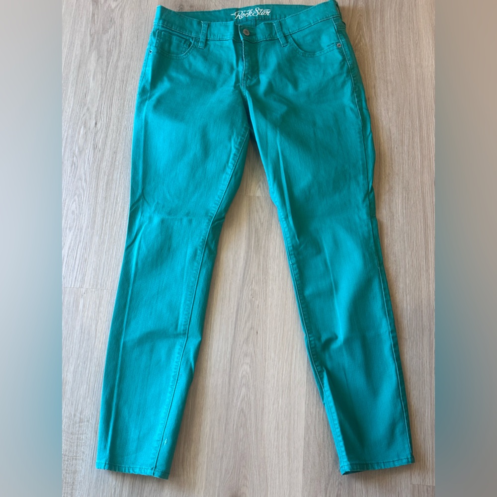 Old Navy Rockstar Green Skinny 14